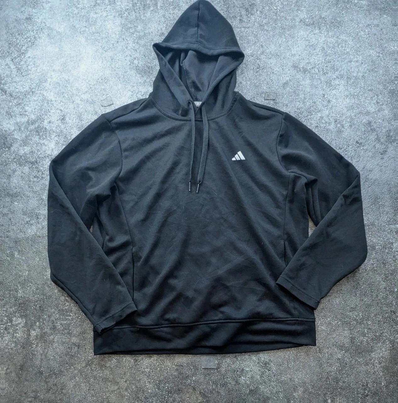Adidas hoodie L noir – sweat à capuche Performance training sportswear minimaliste – adidas – taille L 2