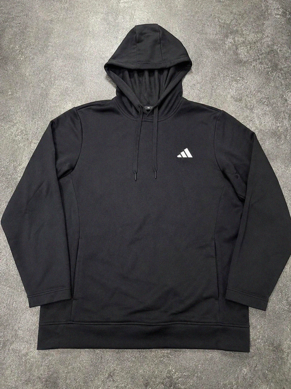 Adidas hoodie L noir – sweat à capuche Performance training sportswear minimaliste – adidas – taille L