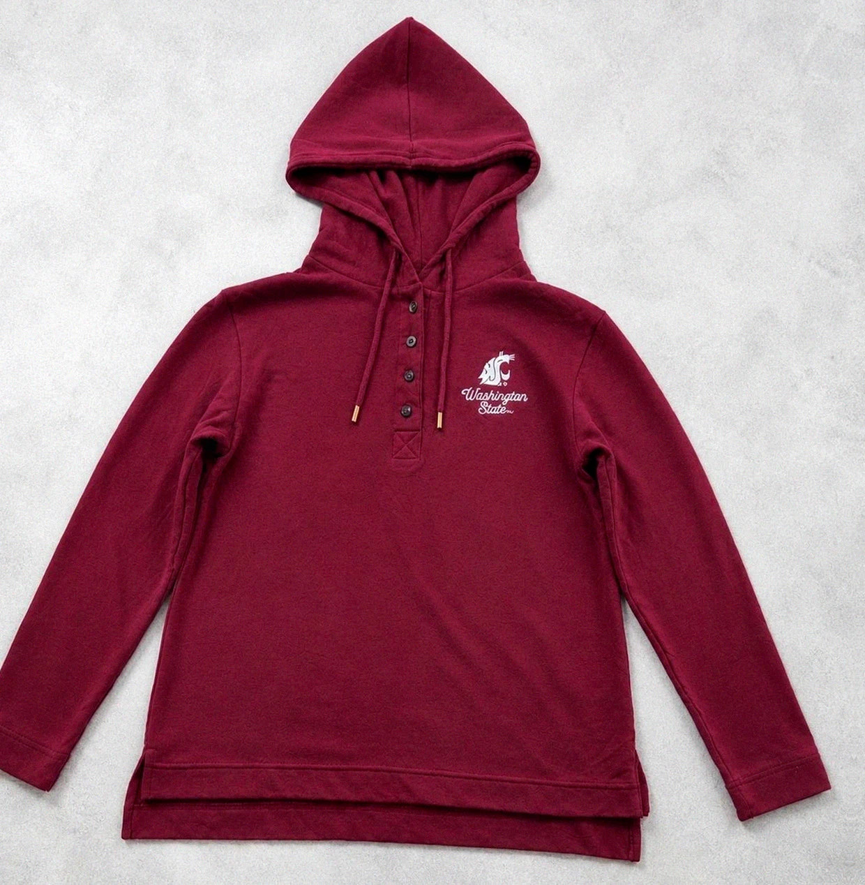 Sweat à capuche Champion Washington State bordeaux brodé logo université M