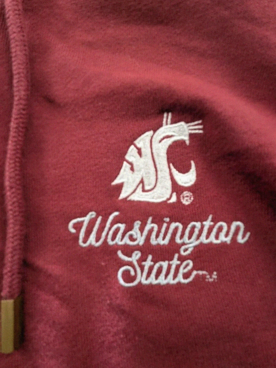 Sweat à capuche Champion Washington State bordeaux brodé logo université M – Champion – taille M 4