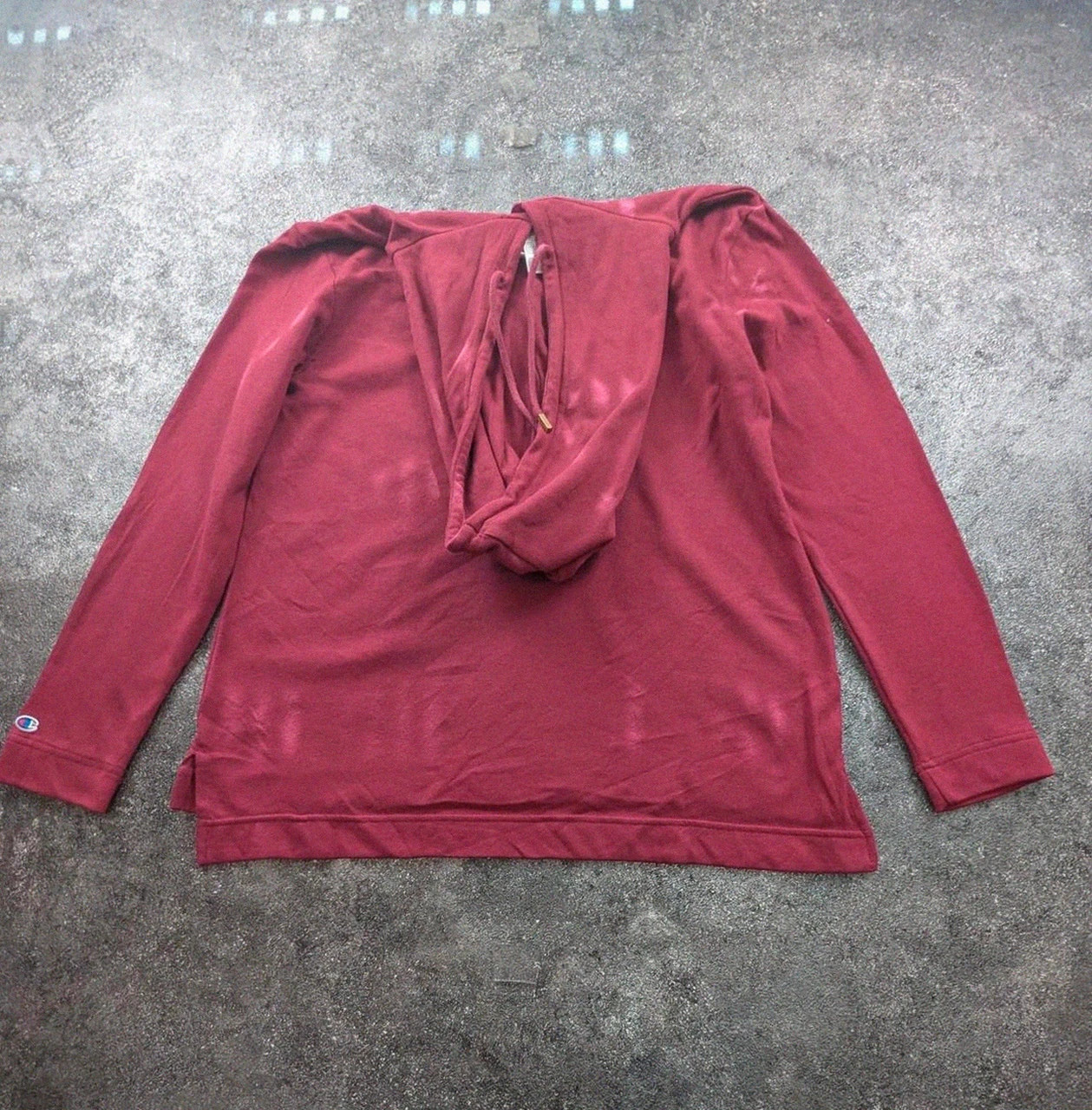 Sweat à capuche Champion Washington State bordeaux brodé logo université M – Champion – taille M 3