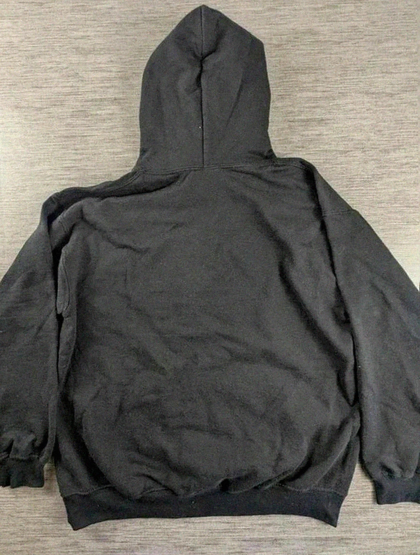 Sweat à capuche Gildan noir imprimé Lamix look basketball urbain streetwear vintage taille M – Gildan – taille M 2