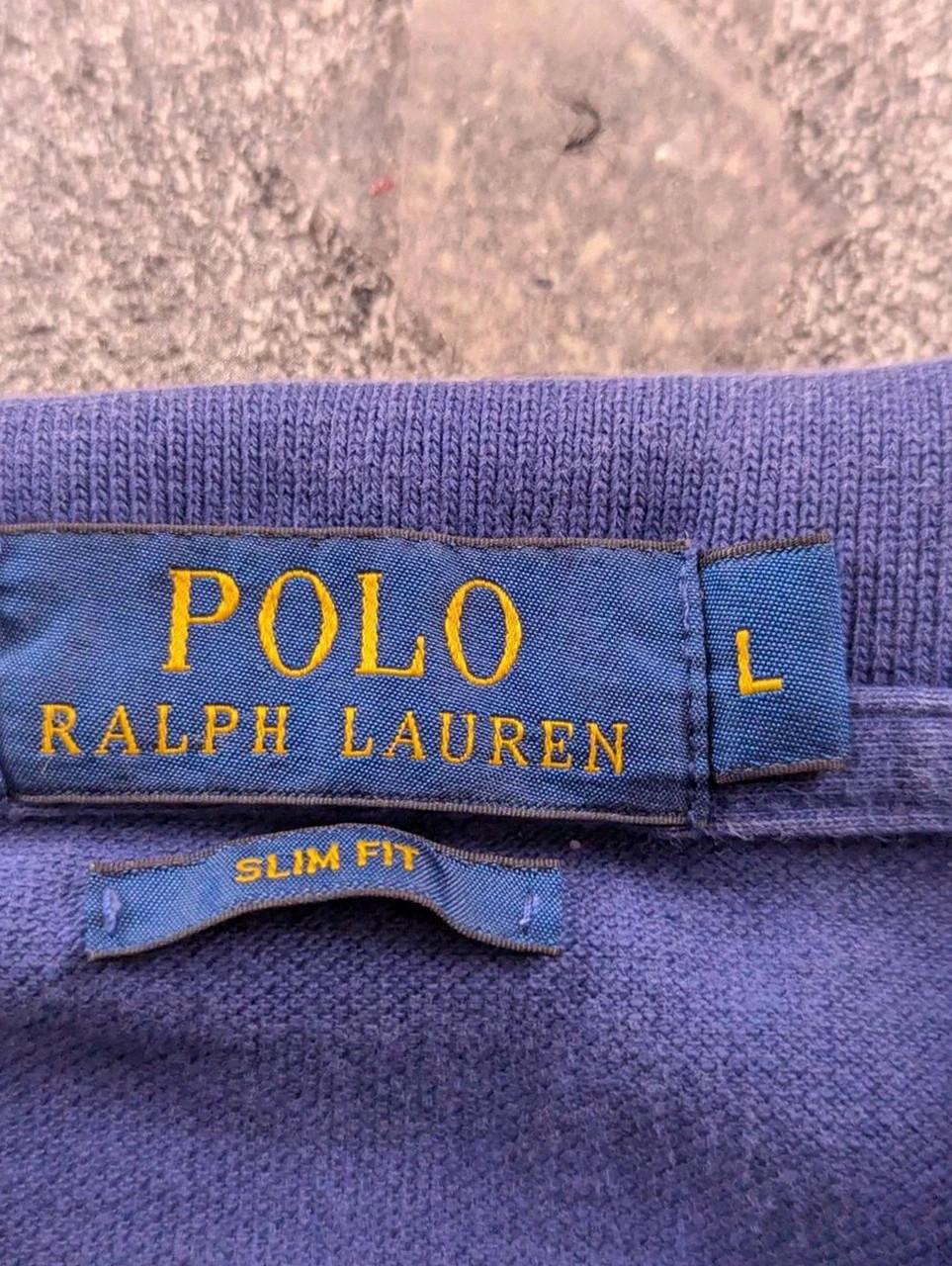 Polo Ralph Lauren violet bleu slim fit logo brodé coton premium homme L – Ralph Lauren – taille L 4
