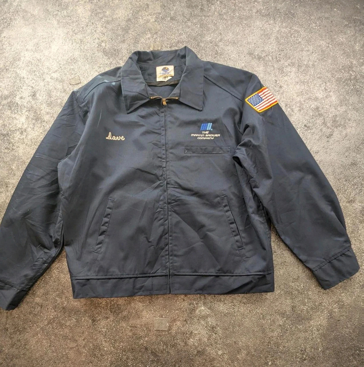 Veste Riverside Workwear Flexbac 42 M Usa Vintage American Flag Patch Martin Brower Company – Riverside – taille M 2