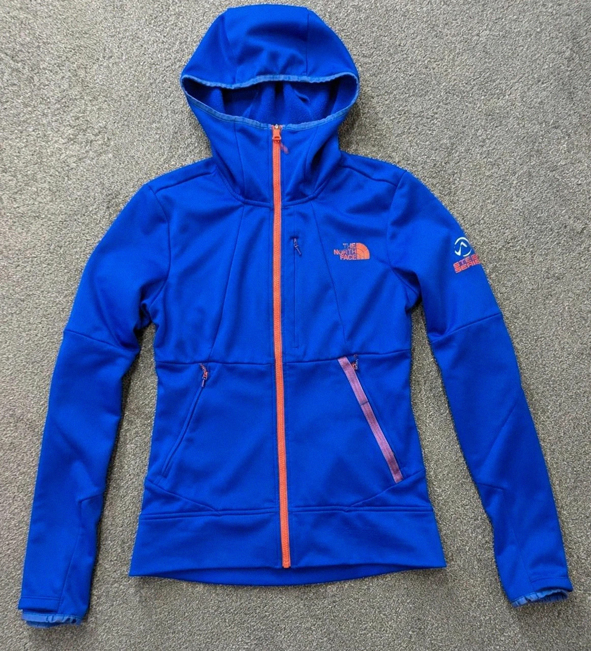 The North Face Steep Series Softshell Femme Xs Bleu Capuche Polaire Outdoor Ski