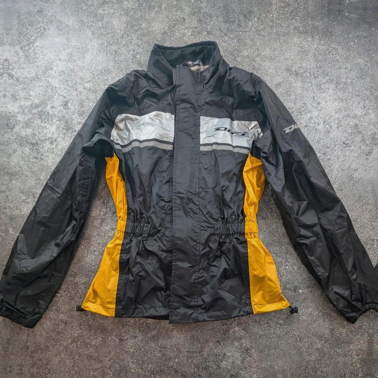 Veste pluie moto Difi noir jaune reflective waterproof biker vintage S – DiFi – taille S 2