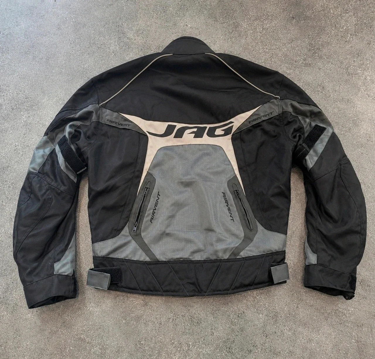Veste moto Jag Airvent Spider noir gris textile biker touring taille 52/42 L – Spider – taille L