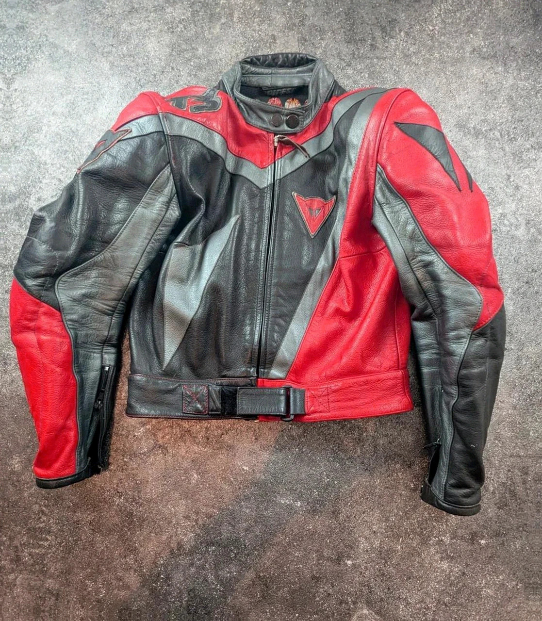 Dainese ensemble cuir moto racing 2 pièces vintage rouge noir taille 44 🇮🇹 mixte – Dainese – taille S 2