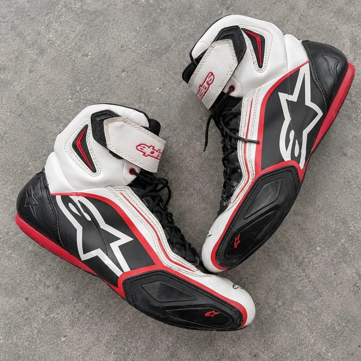 Bottes moto Alpinestars S-MX Plus Racing Piste Sport 2015 noir blanc rouge – 45,5