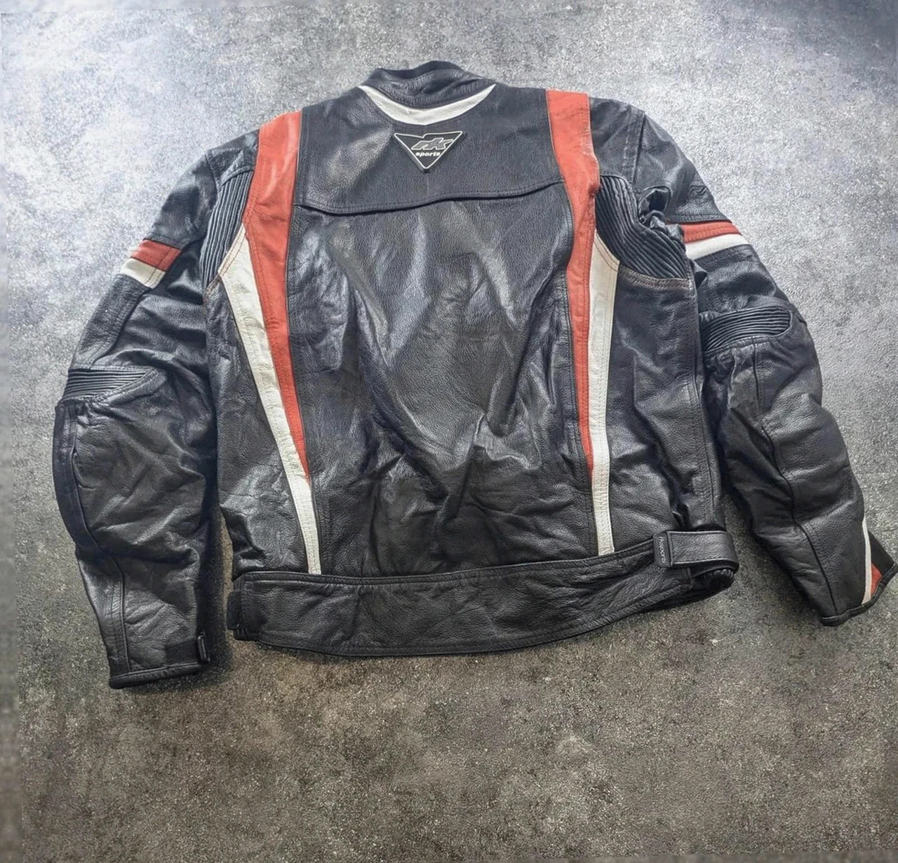 Veste moto cuir Nk Sports racing biker protection noir rouge taille Xxl avec doublure amovible – nksports – taille XXL 2