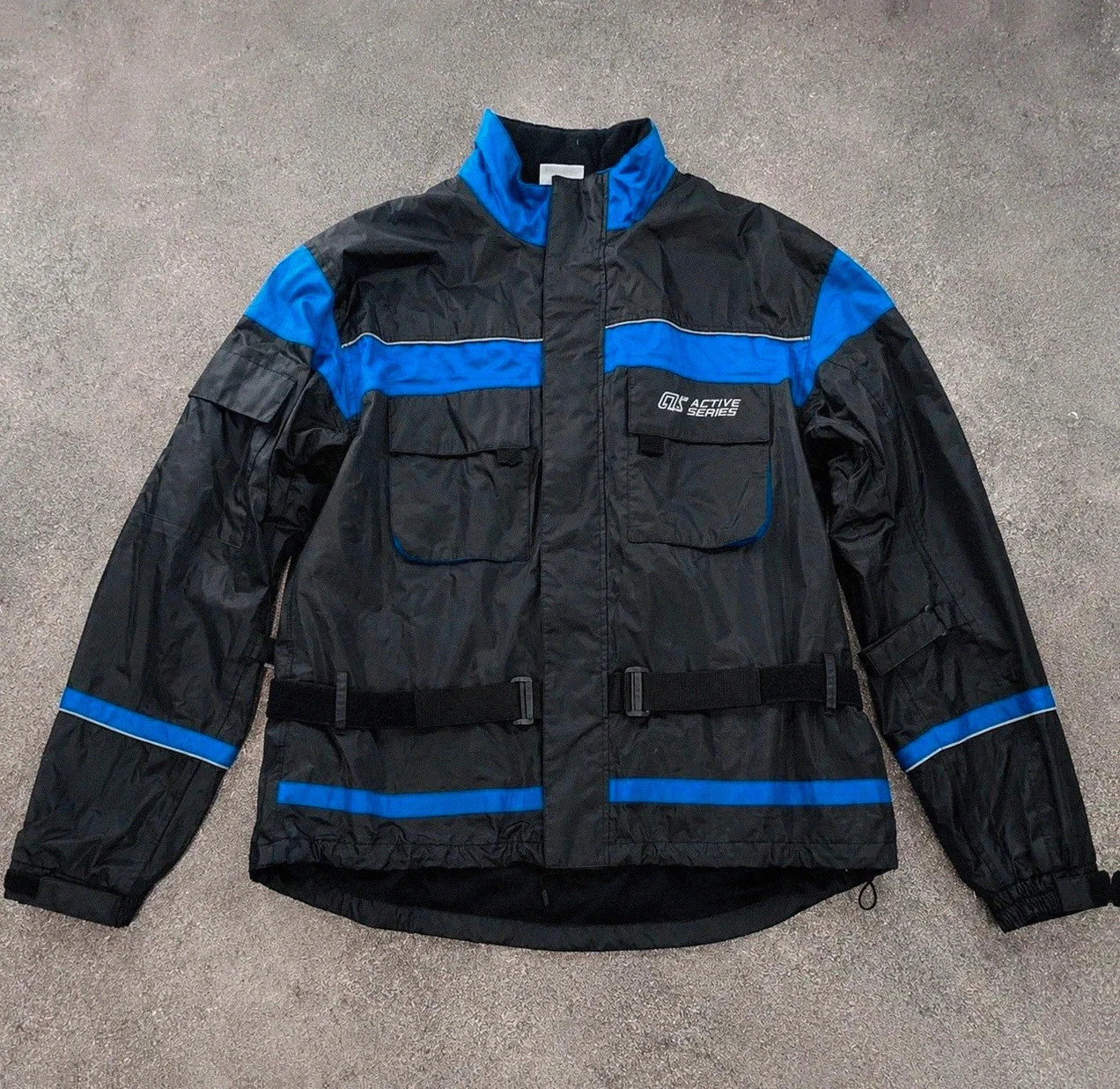 Veste moto pluie Crane Sports Active Wear noir bleu waterproof biker vintage L Xl 52/54 – Crane Sports – taille L