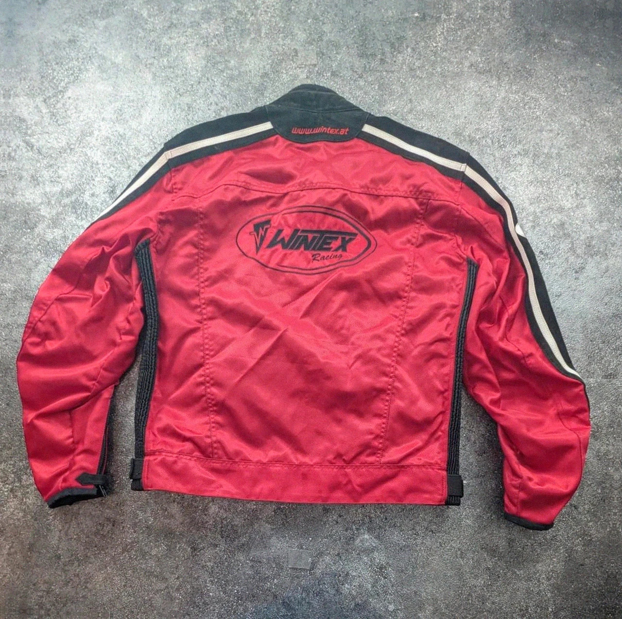 Veste moto Wintex Racing GP125 rouge noire daim protections biker Y2K 56 vintage dressing – Vintage Dressing – taille XL 3