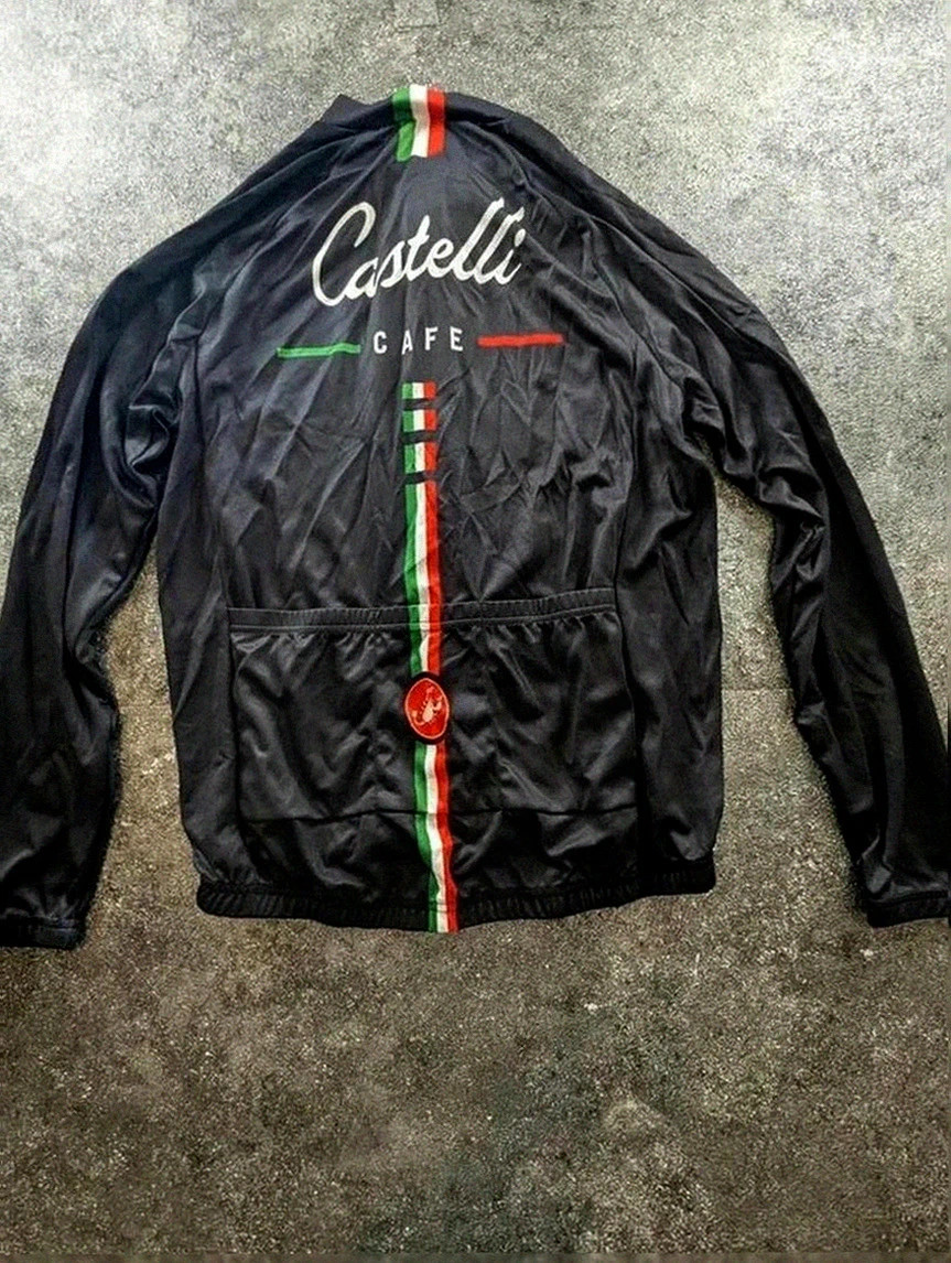 Veste vélo technique Castelli cafe coolmax outdoor gorpcore noir Italie cycling jacket S ajusté – CoolMax – taille S 2