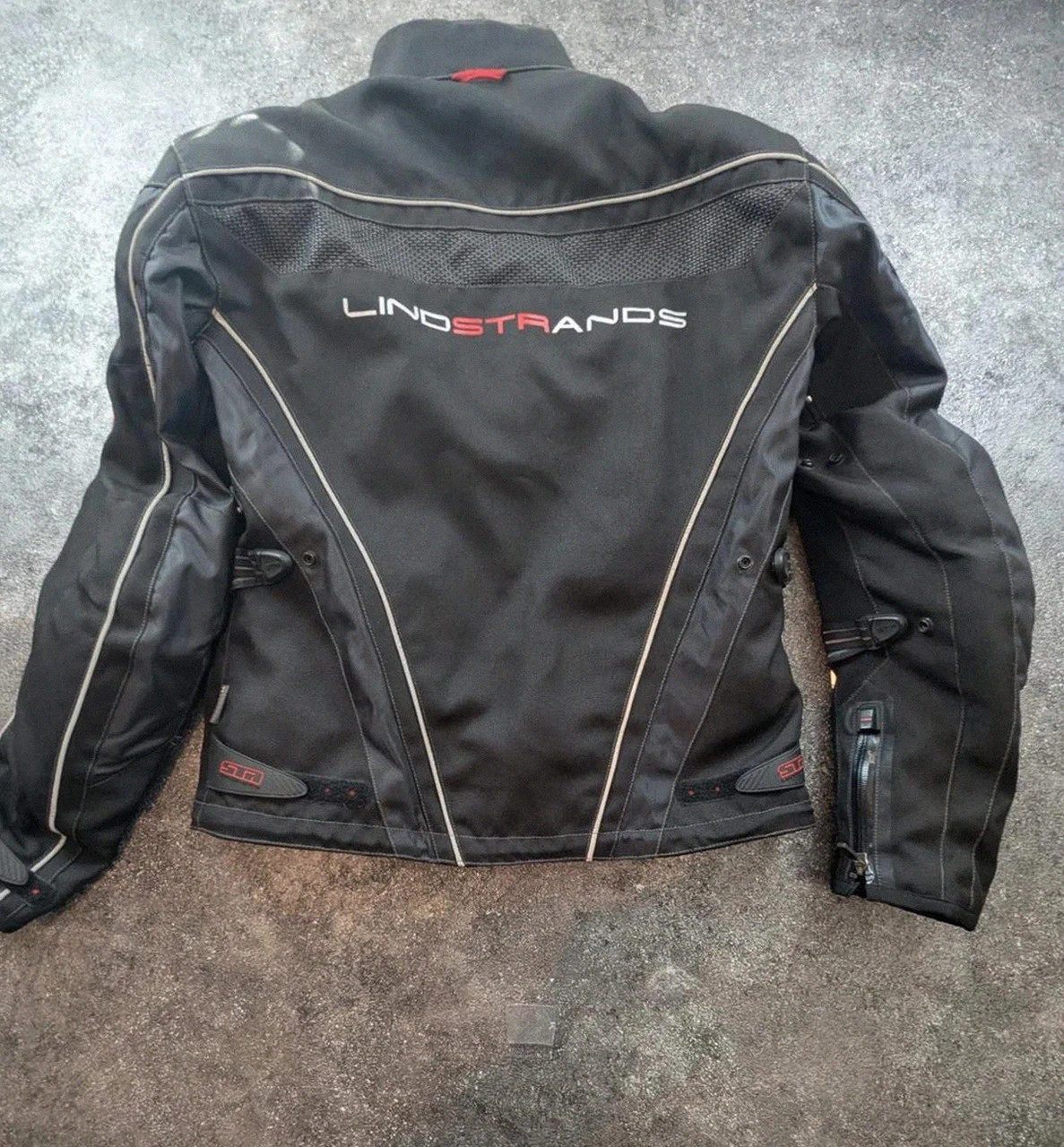Veste moto Lindstrands Str Hi-Art respirante réfléchissante noir rouge S – Lindstrands – taille S 3