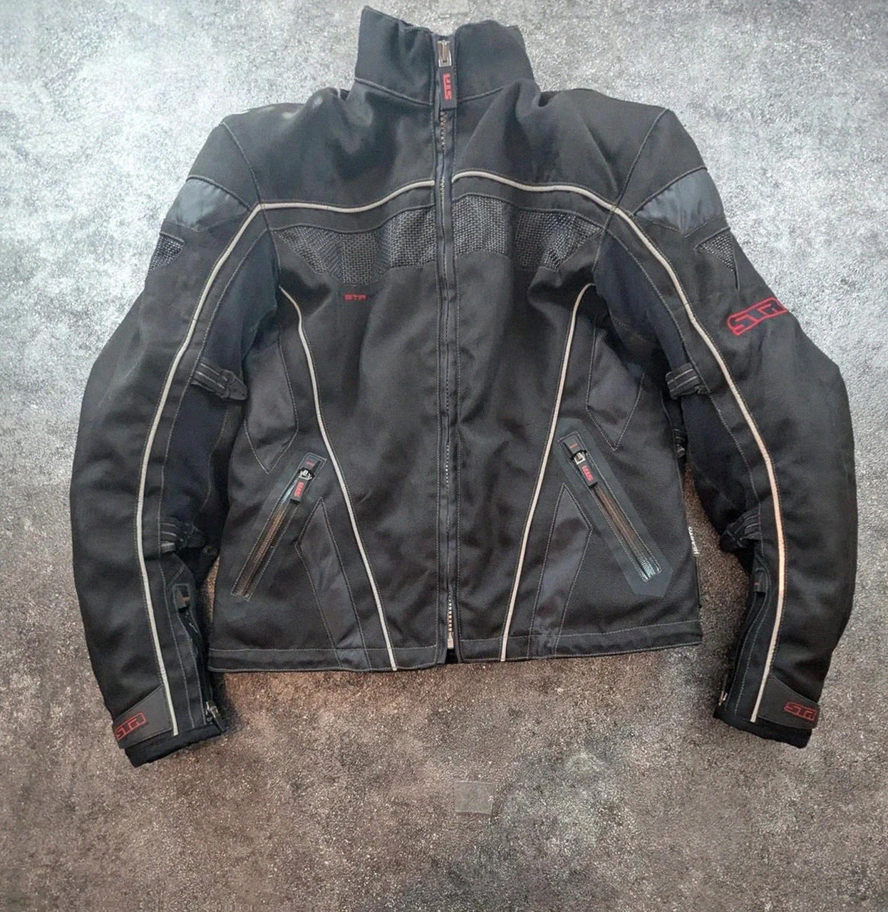 Veste moto Lindstrands Str Hi-Art respirante réfléchissante noir rouge S – Lindstrands – taille S 2