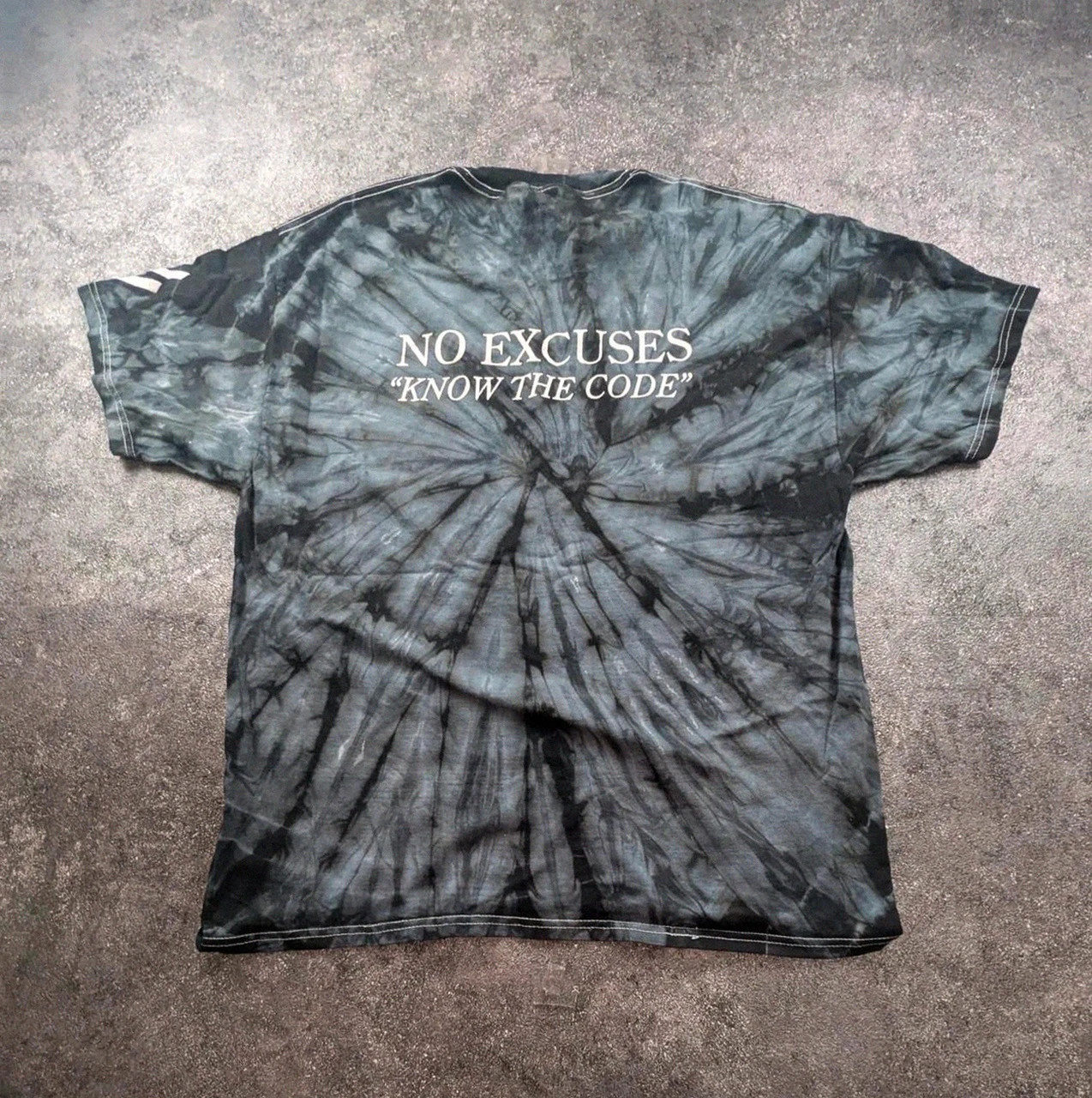 T-shirt noir tie dye streetwear oversized gothic grunge L made in Haiti très bon – Hawk – taille XL 3