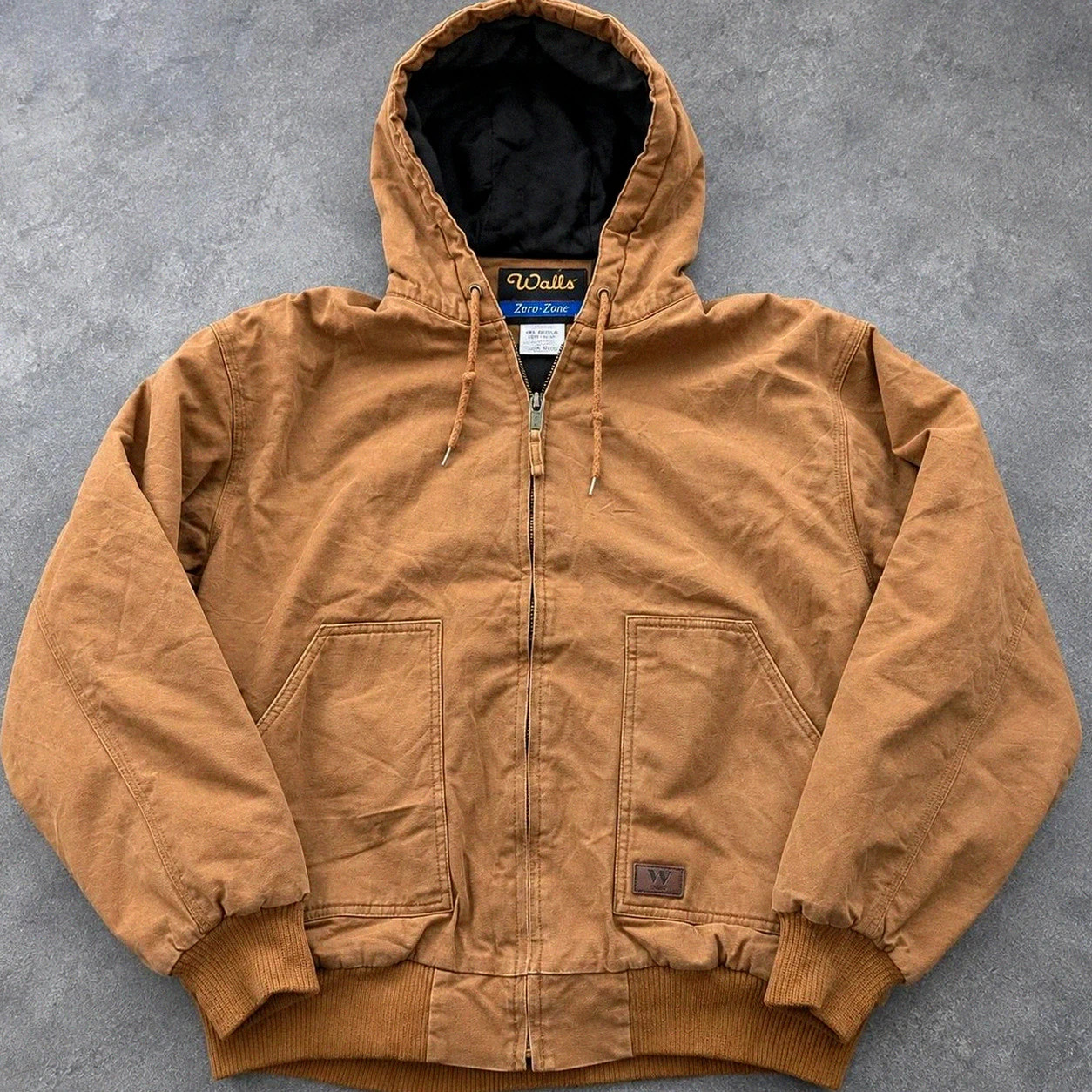 Walls Zero-Zone XXL veste Workwear Canvas Active Jacket Capuche Camel Vintage