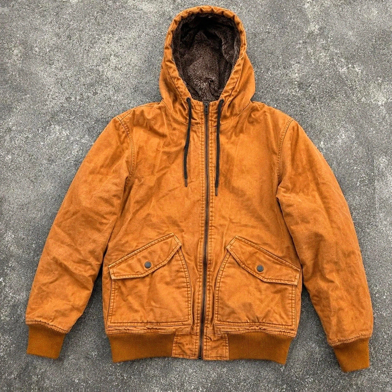 Veste Workwear Bershka Active Jacket doublée sherpa camel – M