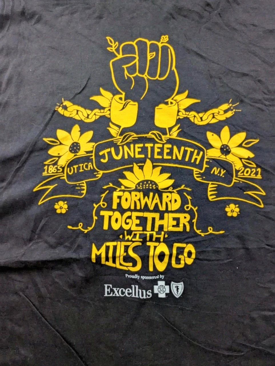 T-shirt Juneteenth poing levé militant streetwear Usa taille M vintage dressing – Vintage Dressing – taille M 3