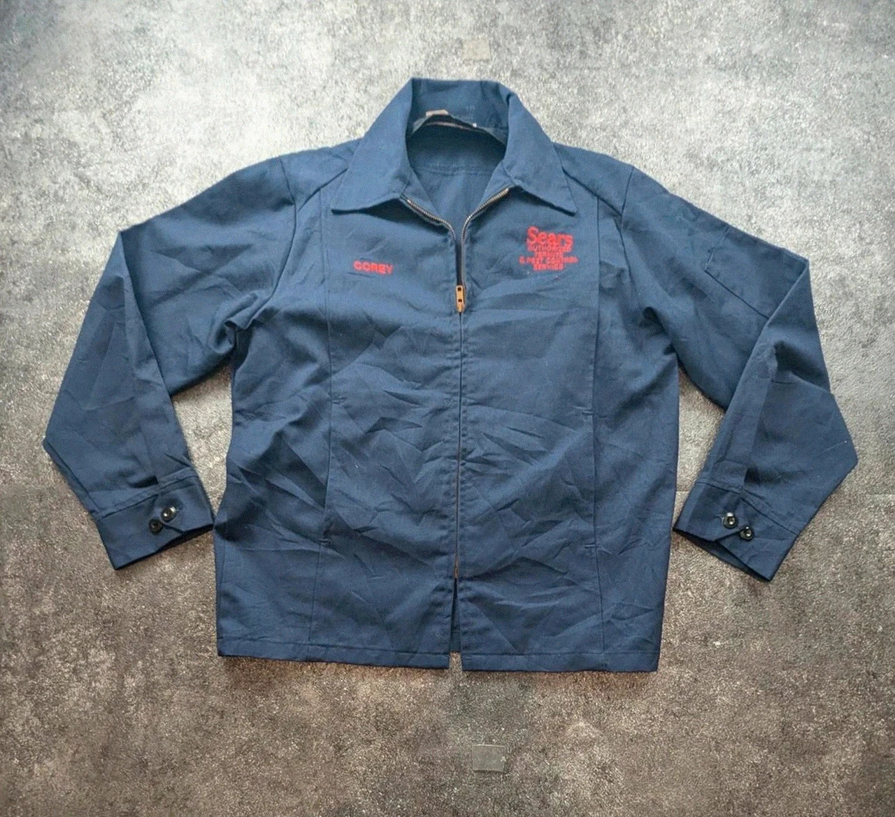Veste américaine workwear vintage Sears Usa bleu marine taille 40 Regular – Vintage Dressing – taille Taille unique 2