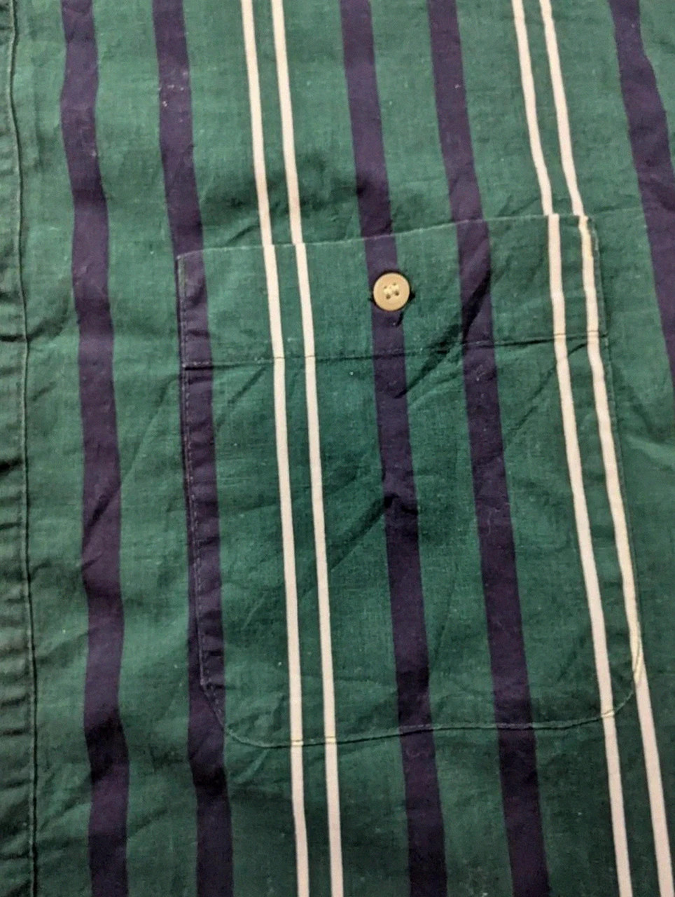 Bugle Boy chemise vintage 90s rayée vert bleu Xl oversize preppy grandpa – Bugle Boy – taille XL 3