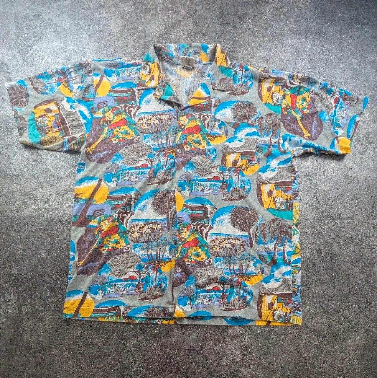 Chemise hawaïenne Beachclub tropical exotique island vintage faded Xl vintage dressing – Vintage Dressing – taille XL 2