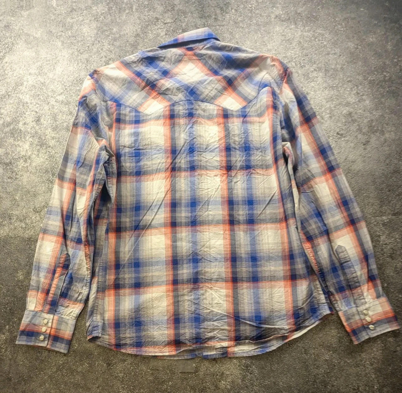 Chemise Wrangler Retro Western XL Cowboy Pearl Snap à carreaux Americana – Wrangler – taille XL 3