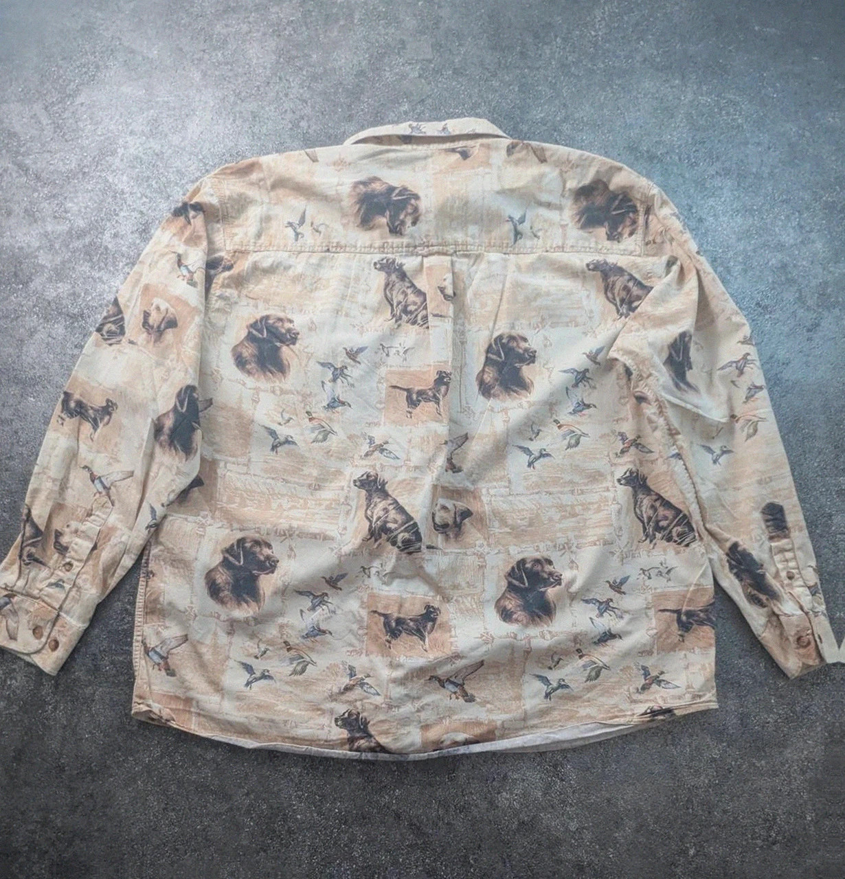 Chemise Morgan Creek Outfitters Xl Vintage Hunting Chiens Canards 100% Coton Made in Korea – Vintage Dressing – taille XL 3