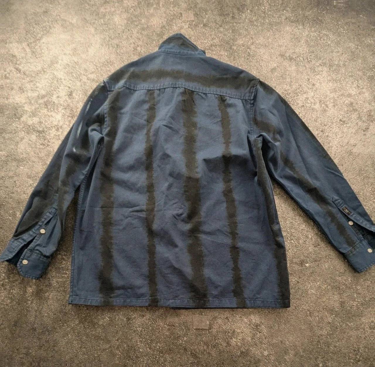 Veste workwear chemise Outfitters vintage 2003 coton bleu relaxed fit S ample – Vintage Dressing – taille S 3