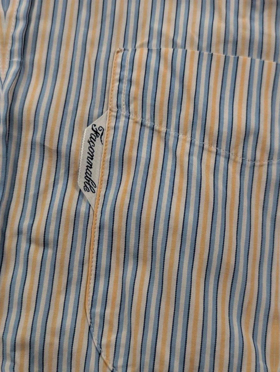 Chemise Façonnable rayée manches courtes Xxl 17R 100% coton casual vintage – Façonnable – taille XXL 4