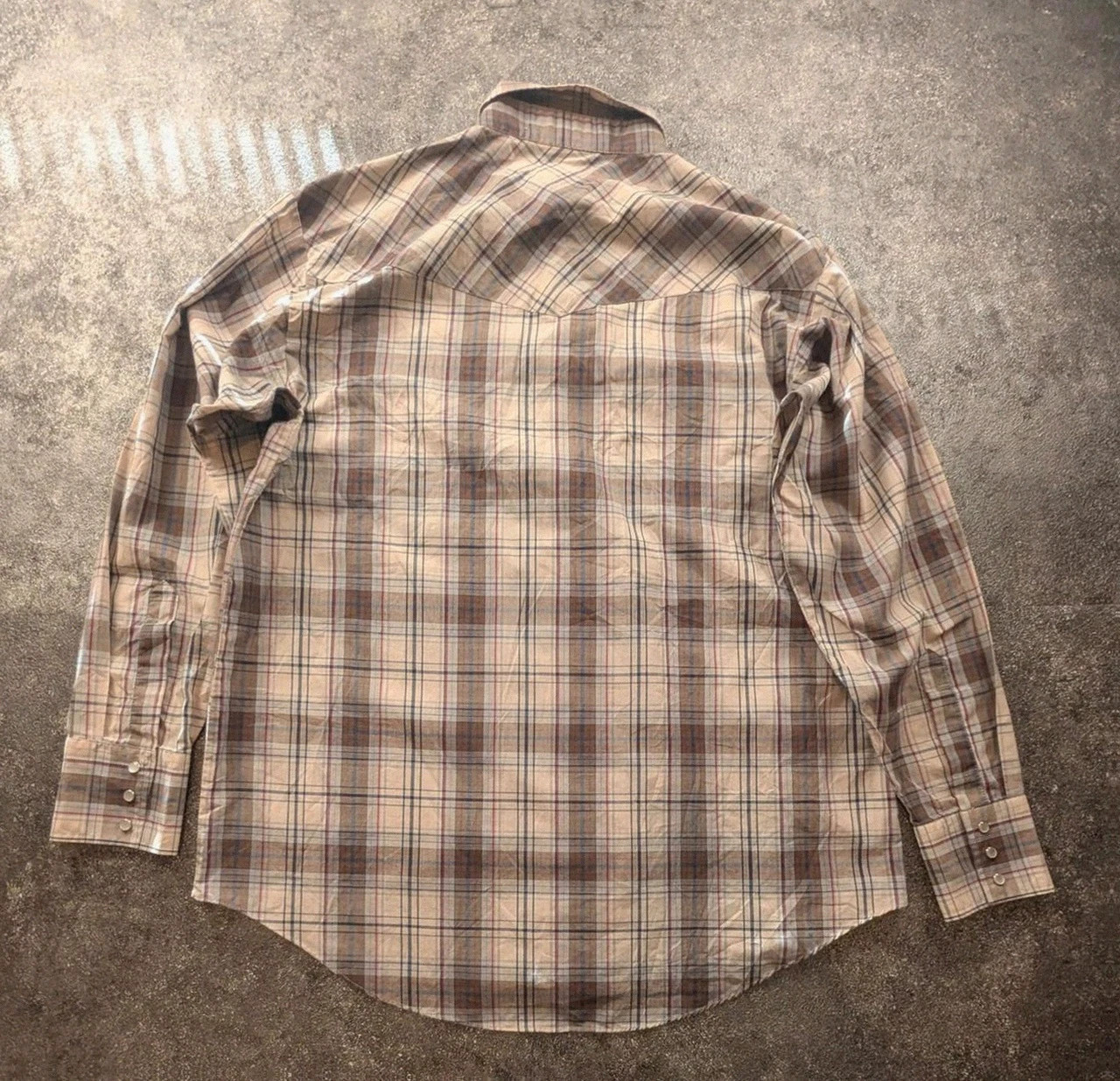 Chemise western Ely Plains vintage à carreaux – Cowboy Pearl Snap taille L – Vintage Dressing – taille L 2