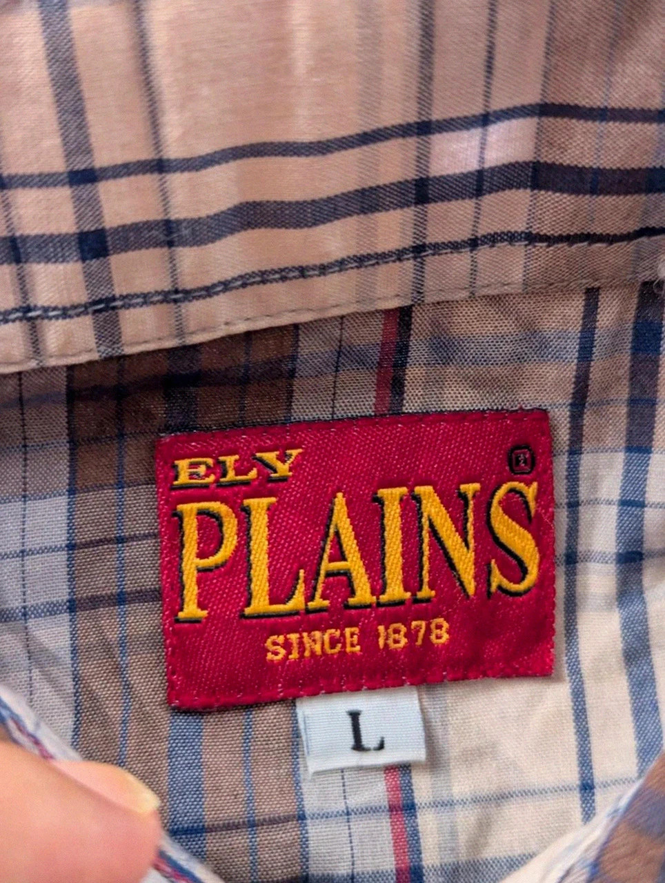Chemise western Ely Plains vintage à carreaux – Cowboy Pearl Snap taille L – Vintage Dressing – taille L 5