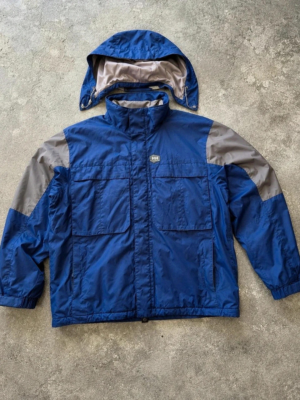 Helly Hansen Veste Technique Imperméable Homme Xl (convient jusqu'à XXL) Bleu Gris Capuche Amovible