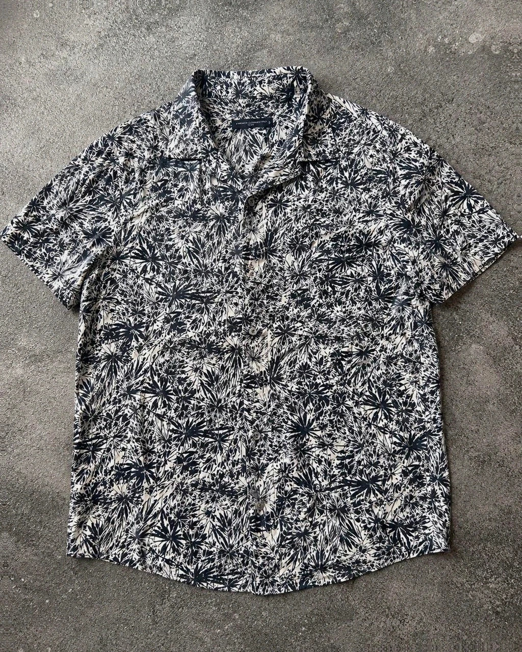 French Connection Chemise Hawaïenne Tropicale 100% Viscose Homme Taille S Resort Vacances
