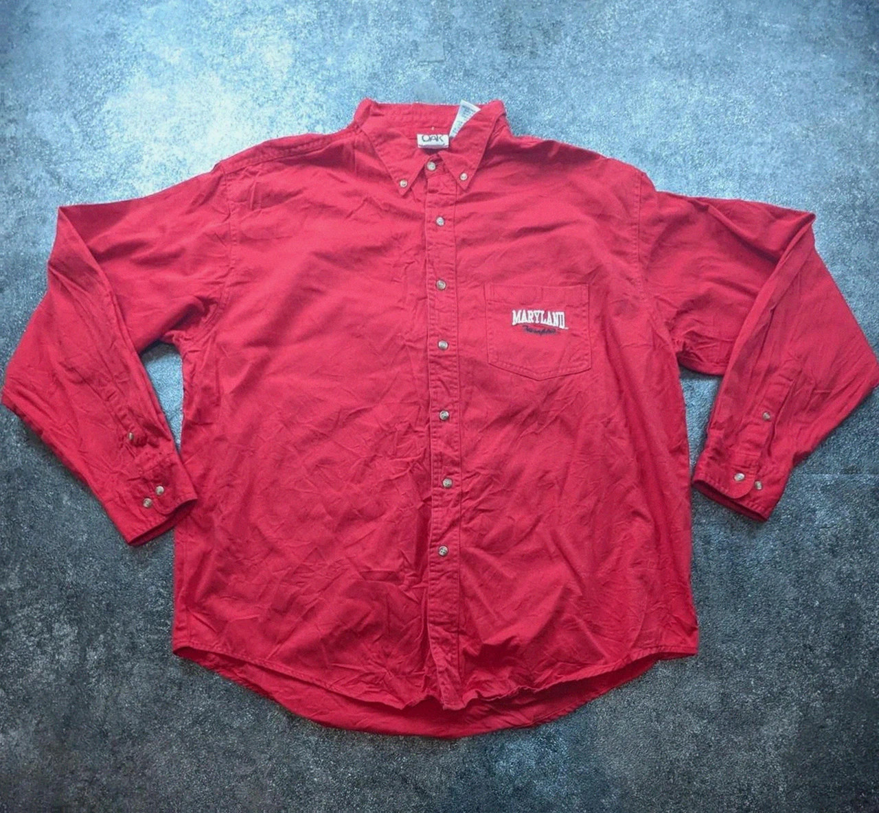 Chemise vintage Red Oak Maryland Terrapins Ncaa College Usa Xxl rouge – Red Oak – taille XXL 2