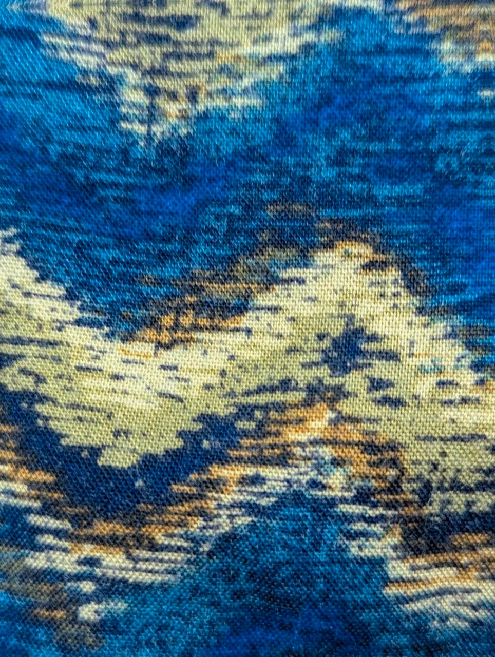 Chemise vintage 90s Natural Issue L motif abstrait géométrique bleu rayon rétro – Vintage Dressing – taille L 5
