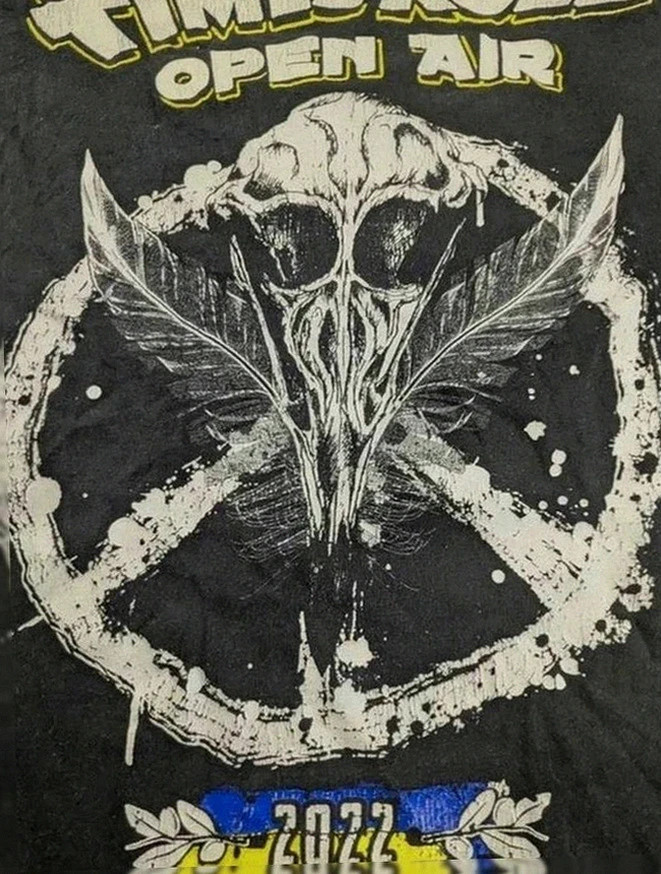 T-shirt Gildan noir Let The Bad Times Roll Open Air 2022 heavy metal hard rock skull taille M – Gildan – taille M 3