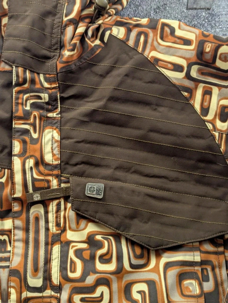 Nugget veste snowboard crazy pattern rétro 10K/10K S/M – pièce exceptionnelle – NUGGET – taille S 4