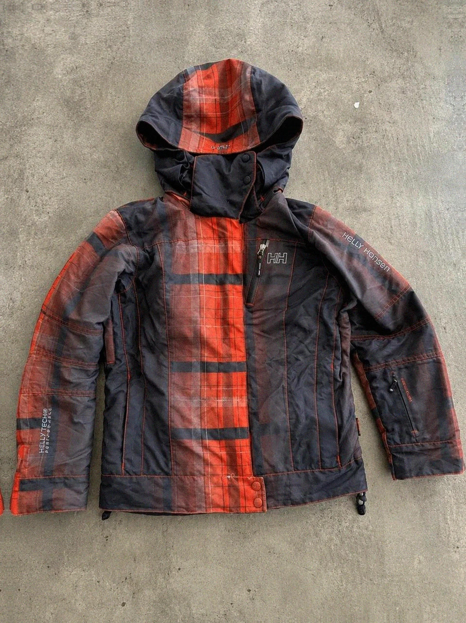 Helly Hansen Helly Tech Performance Veste Ski Snowboard Imperméable Carreaux Rouge Noir Xs Regular