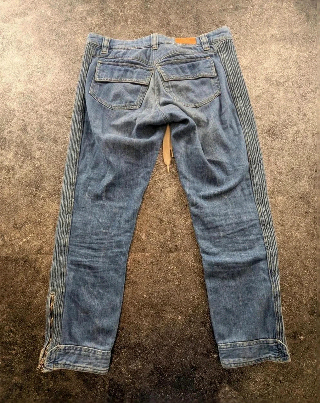 Jean isabel marant biker zip pant denim lacet genoux matelassés taille 1 S oversize – Isabel Marant – taille S / 36 / 8 2