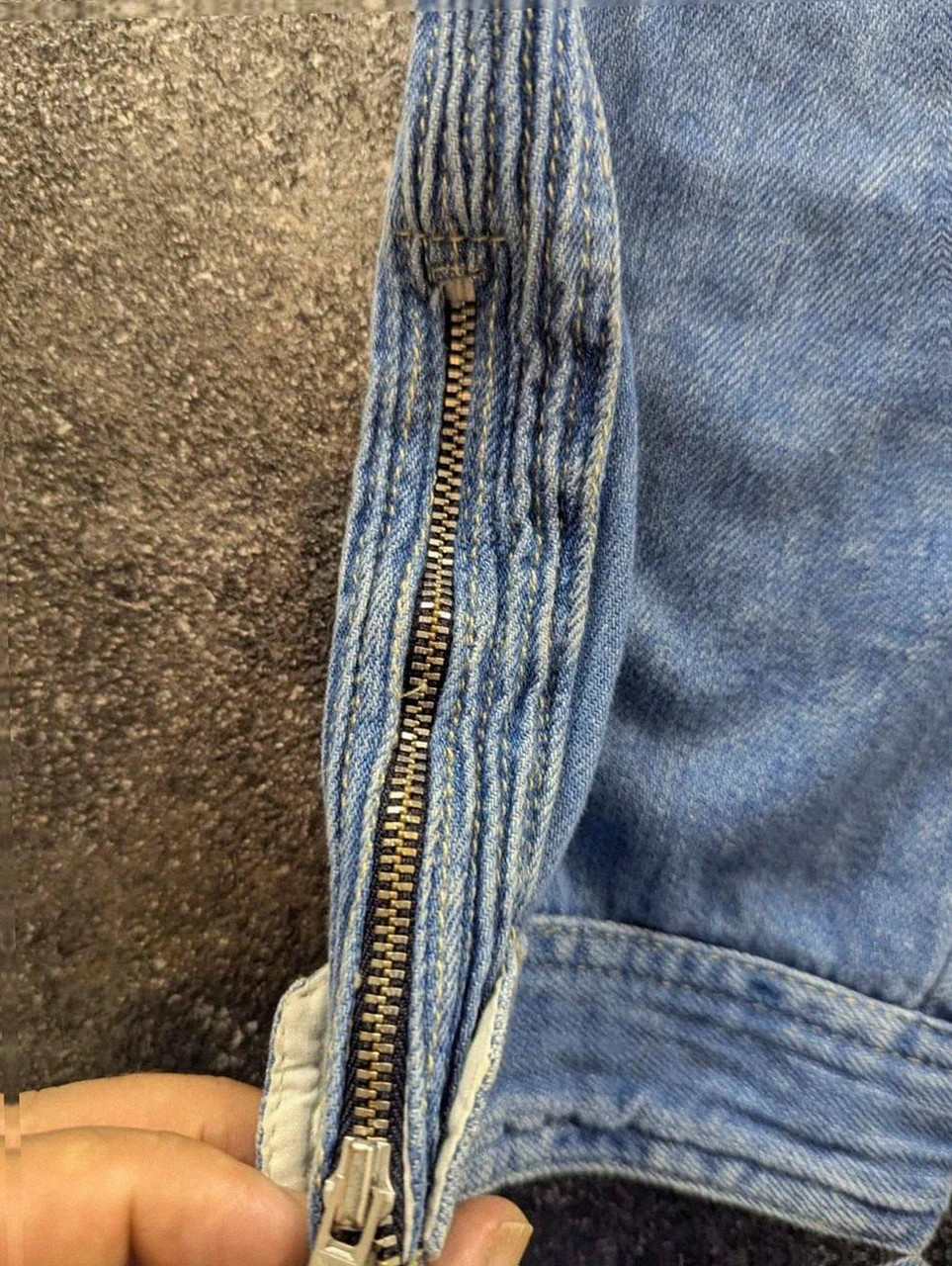 Jean isabel marant biker zip pant denim lacet genoux matelassés taille 1 S oversize – Isabel Marant – taille S / 36 / 8 5