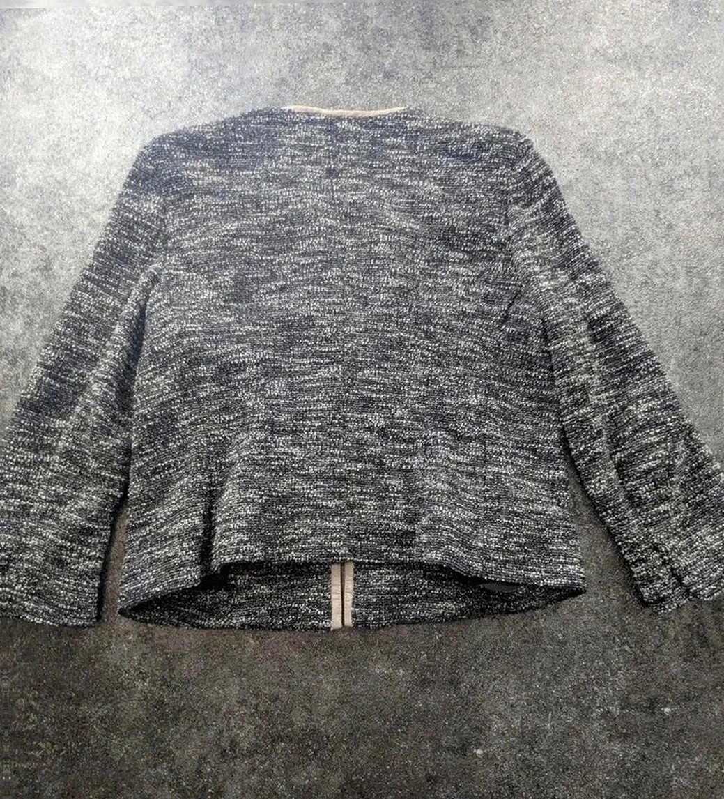 Veste Gerard Darel tweed fil argenté détails simili cuir chic vintage convient Xs S lifestyle – Gerard Darel – taille S / 36 / 8 2