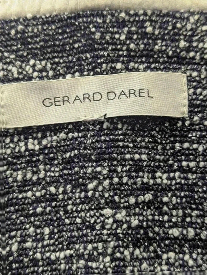 Veste Gerard Darel tweed fil argenté détails simili cuir chic vintage convient Xs S lifestyle – Gerard Darel – taille S / 36 / 8 3