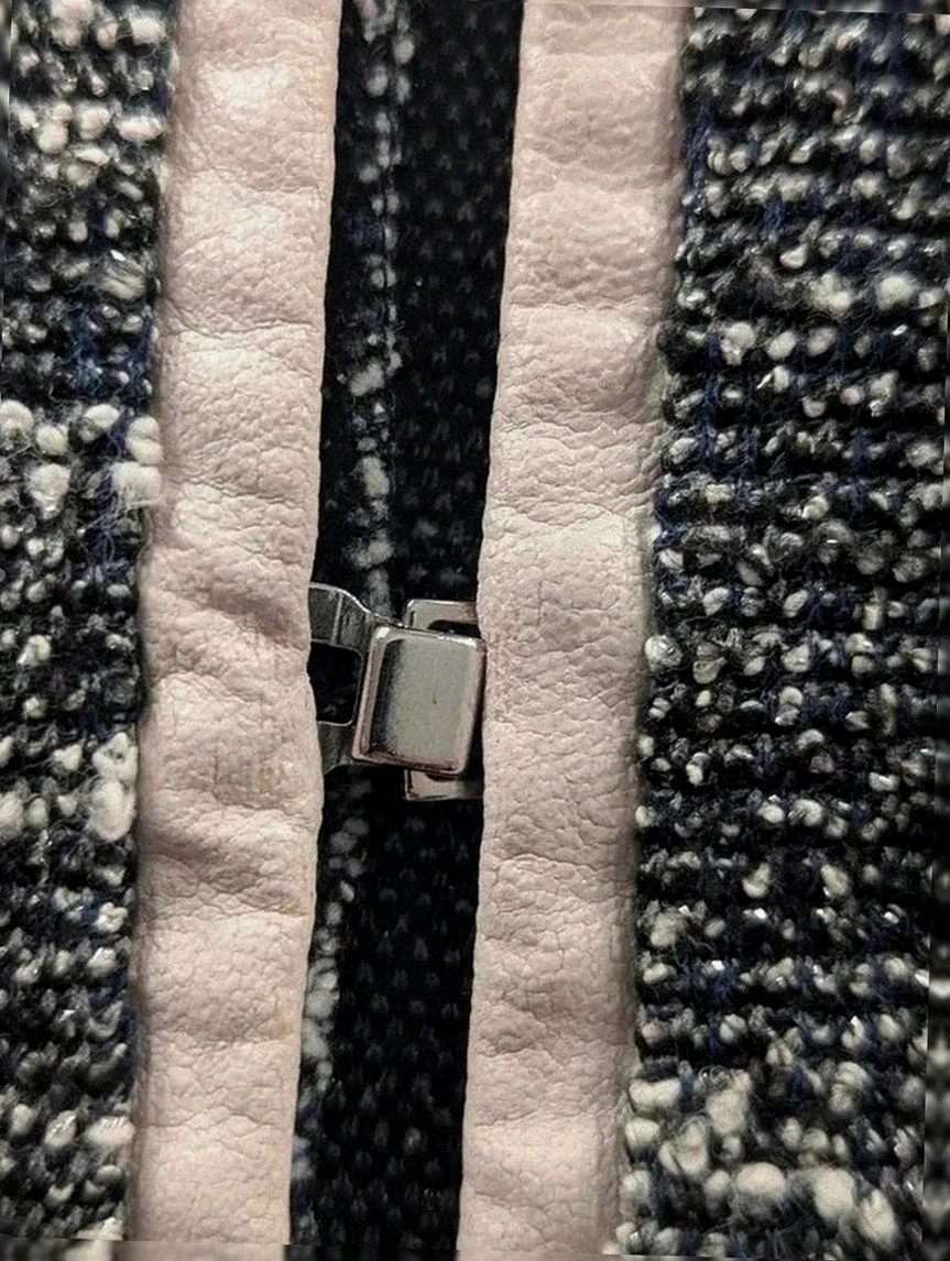 Veste Gerard Darel tweed fil argenté détails simili cuir chic vintage convient Xs S lifestyle – Gerard Darel – taille S / 36 / 8 4