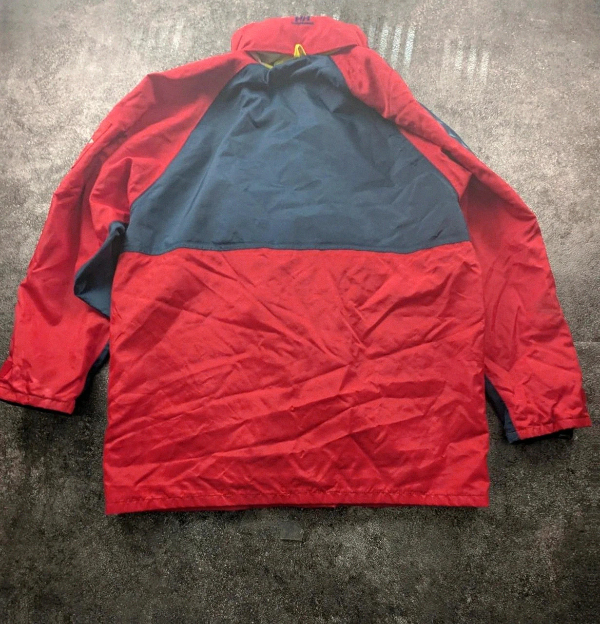 Veste Imperméable Helly Hansen Homme S Oversize Rouge Bleu Capuche Sailing Nautique Vintage – Helly Hansen – taille S 3