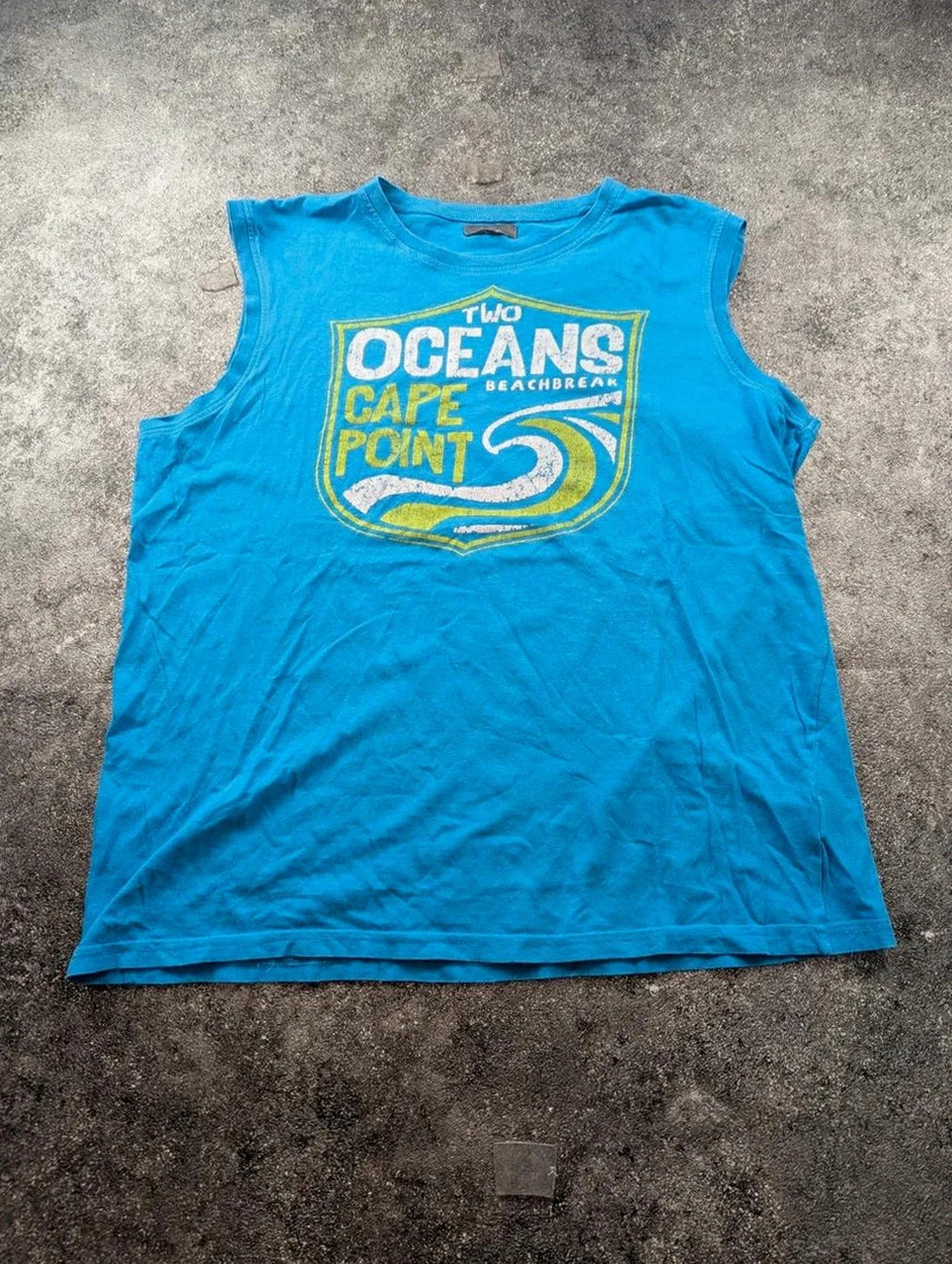 Débardeur Tex Man Oceans Cape Point Bleu 100% Coton Taille L Surf Beachwear Été Homme – TEX – taille L 2
