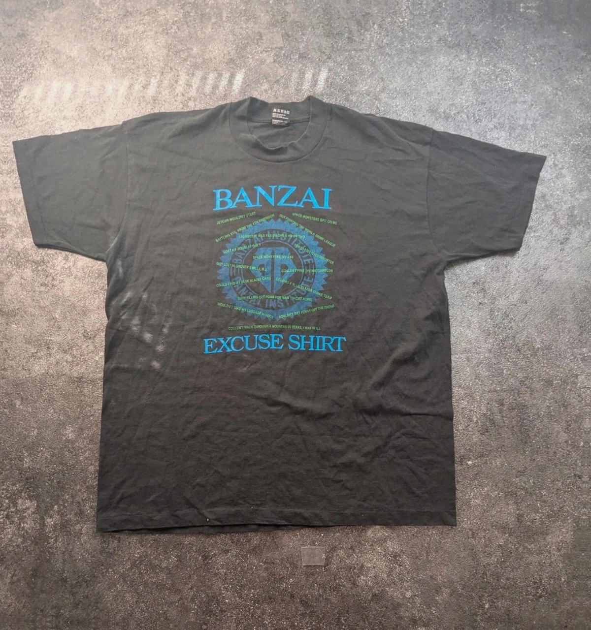 Vintage Fruit of the Loom Best Banzai Excuse Shirt Single Stitch Made in Usa Xl – Fruit of the Loom – taille XL 2