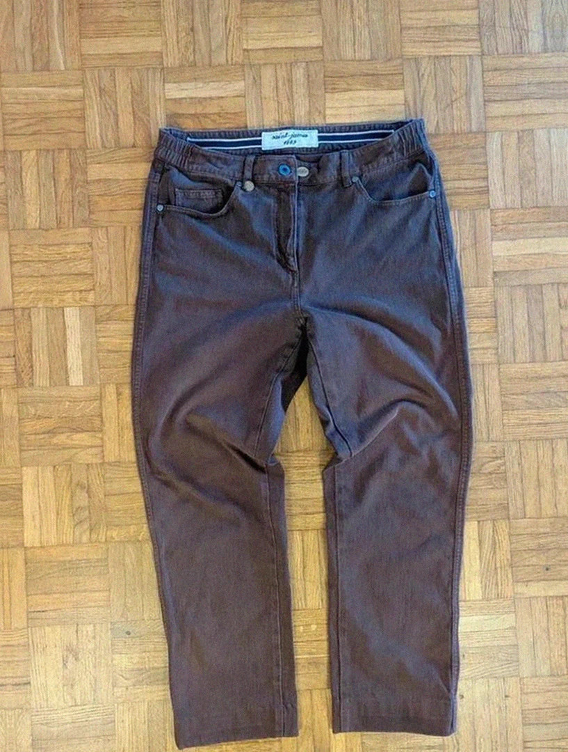 Élégant Pantalon Saint James taupe – coupe droite casual chic 38