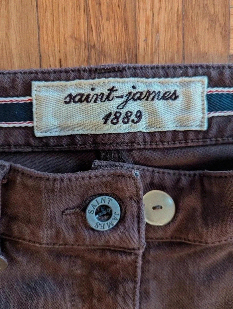 Élégant Pantalon Saint James taupe – coupe droite casual chic 38 – Saint James – taille M / 38 / 10 3
