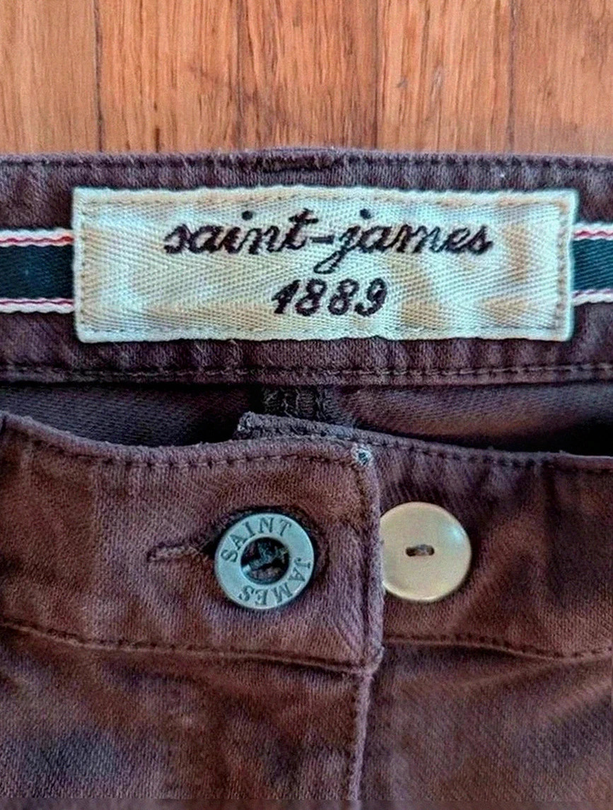 Élégant Pantalon Saint James taupe – coupe droite casual chic 38 – Saint James – taille M / 38 / 10 3